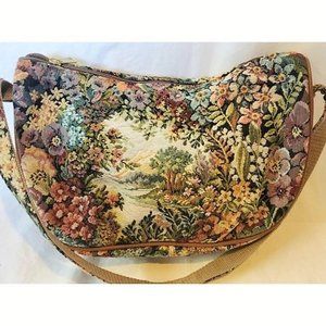 Cottage Core Bag Forest Floral Scene Purse